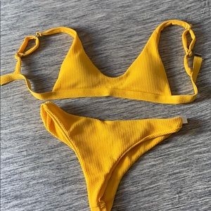 Cute yellow bikini